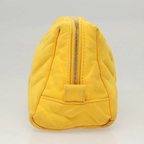 FENDI Pouch Nylon Yellow Gold Auth bs24840 - Picture 8 of 16